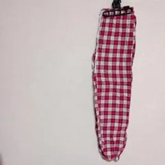 H&M 赤・白チェック イージーパンツ Mサイズ レディース カジュアル