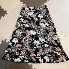 INGEBORG フラワープリント フレアスカート サイズ9