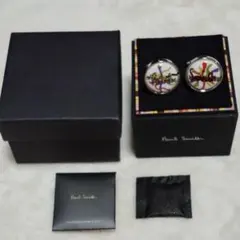 極美品■ポール・スミス　カフス　シルバー　カフリンクス　カフスボタン　箱付き