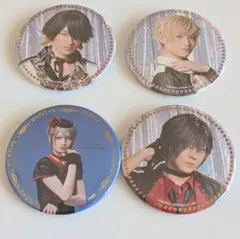 刀ミュ缶バッチセット 日向正宗、大倶利伽羅、物吉貞宗、長曽祢虎徹