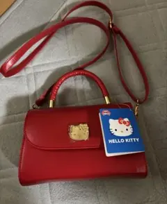 ハローキティ ハンドバッグ レッド　タグ付き