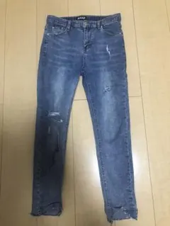 スキニーデニム ジーンズ ダメージデニム