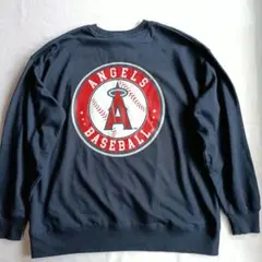 MLB　ロサンゼルス・エンぜルズ　スウェット　ネイビー　メジャーリーグ　LAA