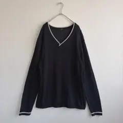 23区 サマーニット トップス 仕事 オフィス 綿100% 紺 ネイビー 春夏のサムネイル