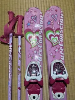 PureConscious ピンクスキー板セット 80サイズ