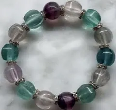 ミックス フローライト デザインブレスレット デザブレ 天然石