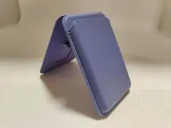 新品未使用 MagSafe対応 マグネット式レザーウォレット 薄紫 ラベンダー系