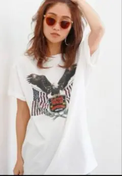 Ungrid　イーグルプリント ホワイトTシャツ