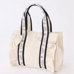 【新品】ロゴハンドルフリルミニトート　アイボリー　エスターバニー