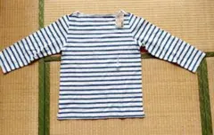 【新品未使用】無印良品 MUJI　オーガニックコットンボーダー　七分袖Tシャツ