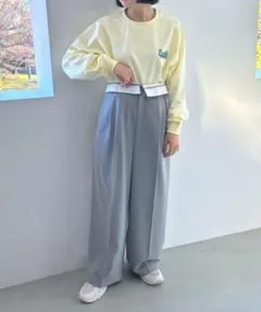 LEPSIM 折り返しスラックスパンツ