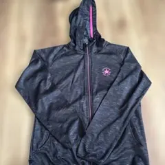【美品】Converse フード付きパーカー ダークグレー　LLサイズ