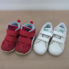 ASICSスニーカー14.5cmとadidasスニーカー14.0cmセット