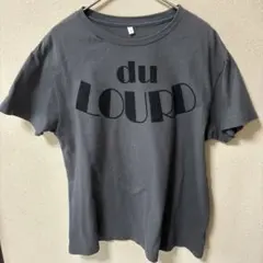 du LOURD ロゴプリント Tシャツ チャコールグレー Sサイズ