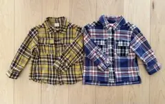 petit main プティマイン チェックシャツ 90サイズ セット