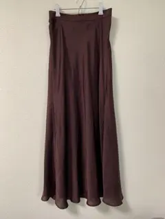 GLOBAL WORK サテン風 ロングスカート