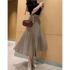 SNIDEL イレギュラープリントプリーツスカート