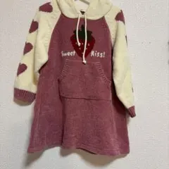 いちご パーカーワンピース 90