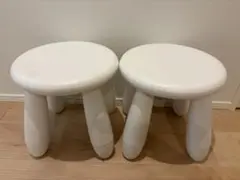 IKEA MAMMUT マンムット　キッズチェア ホワイト 2脚セットのサムネイル