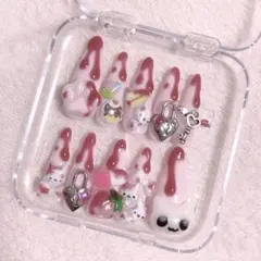 【現品】 ネイルチップ 地雷 量産型 平成女児 血みどろ