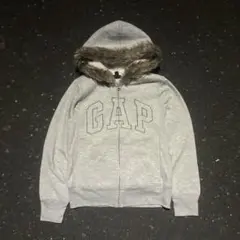 00s archive GAP fur zip hoodie Y2K グレー
