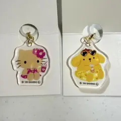 日焼けハローキティ　マーカーチャーム キティ　ポムポムプリン　セリア ダイソーのサムネイル