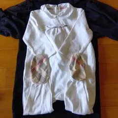 BURBERRY ホワイトロンパース 12M