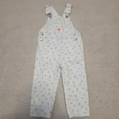 美品。micorrid花柄デニムオーバーオール 90cm