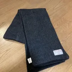 Harris Tweed ウールマフラー ダークグレー