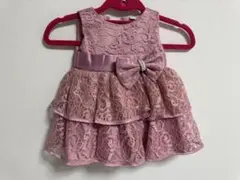 ピンクレース ベビードレス6M(80サイズ) シーイン