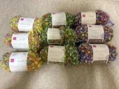 Daiso Shine nep イエロー 毛糸 30g 6玉/※使いかけあり