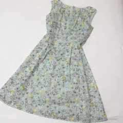 極美品✨】トッカ 6 ロングワンピース 総柄 花柄 ラメ ギャザー ピンク