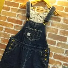 RODEO CROWNS ダークブルー デニムオーバーオール