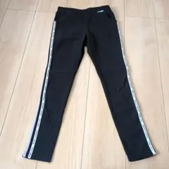 PINK-latte ブラック ロングパンツ サイドストライプ