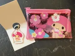 おまとめ割引あり⭐︎セリア　日焼けサンリオ　マイメロセット ポーチマーカーチャームのサムネイル