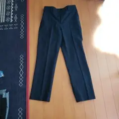 紺 チェック柄 スラックス