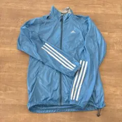 adidas ウィンドブレーカー レディース　水色