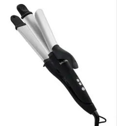 SALONIA サロニア2WAYストレートカールヘアアイロンコテ32mmシルバー