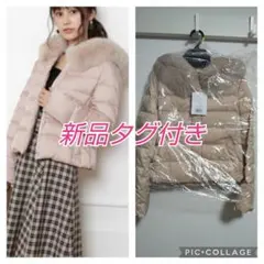 Apuweiser-riche フォックスファー付きショートダウンコート