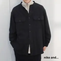 niko and... ウール混アーミーシャツ