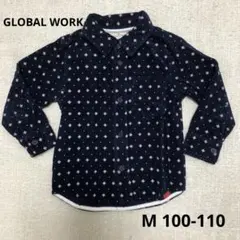 GLOBAL WORK コーデュロイ　シャツ Mサイズ　総柄　コットン　綿100
