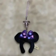 ミニーマウス 耳型キーホルダー