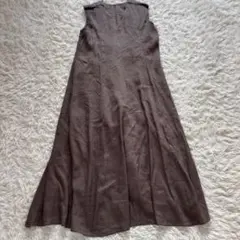 spick&span リネンブレンド2wayフレアワンピース ブラウン S 美品