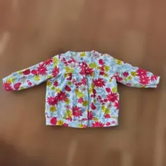 PETIT BATEAU 花柄タオル地カーディガン 74cm