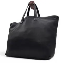 美品　マーガレットハウエル　トートバッグ　ビジネス　レザー　黒　A4◎　肩掛け◎のサムネイル