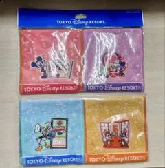 新品 ディズニーリゾート ミニタオル4枚 ミッキー ハンドタオル