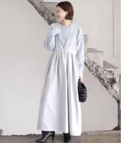 スローブイエナ 36 タフタギャザーキャミワンピース SLOBE IENA