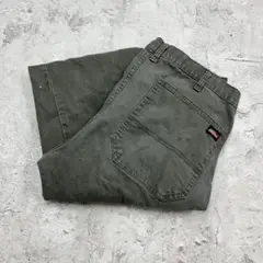 GENUINE Dickies　ダックパンツ　古着　モスグリーン　W36