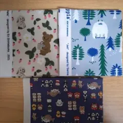 はぎれオックス　kippis2柄、KOKKA1柄