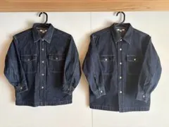美品UNIQLO長袖 デニムジャケット　おそろい120&130